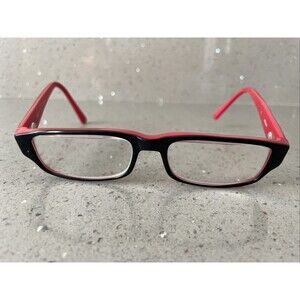 OFFSIDES BRAND Miles Black Red 15-140 Eyeglass Frames ONLY Full rim rectangle